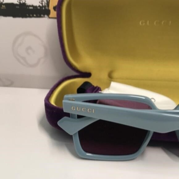 NEW AUTHENTIC Gucci Blue Square Sunglasses GG1540S 003 - Picture 13 of 13
